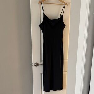 Banana Republic Black Satin Dress. Size XL